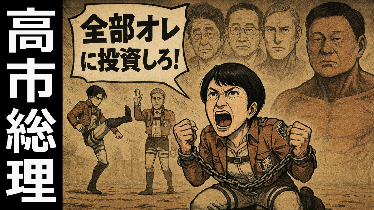 ?高市総理の「全部オレに投資しろ！」進撃の巨人スピーチがエレンと重なる？安倍・岸田・石破・歴代総理とも比較